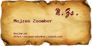 Mojzes Zsombor névjegykártya