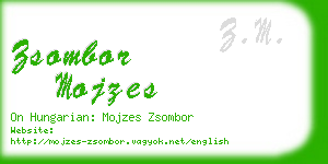 zsombor mojzes business card